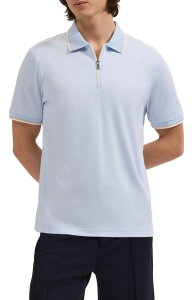 �u�K�b�` �����Y �g�b�v�X �|���V���c �n�[�t�W�b�v Bugatchi Quarter Zipolo Ice