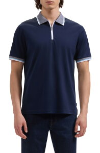 �u�K�b�` �����Y �g�b�v�X �|���V���c �n�[�t�W�b�v Bugatchi Quarter Zipolo Navy �l�C�r�[