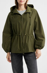 �}�b�J�[�W�� ���f�B�[�X �A�E�^�[ �W���P�b�g�E�u���]�� Mackage Isha Hooded Rain Jacket LIGHT MILITARY
