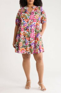 �V���K�[���b�v�X ���f�B�[�X �g�b�v�X �����s�[�X �t�����[�� �v���X�T�C�Y �t�����[ SUGARLIPS Rendal Floral Jesse Babydoll Dress (Plus) FLORAL-MULTI �}���`�J���[