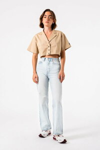 �h�N�^�[�f�j�� ���f�B�[�X �{�g���X �f�j���p���c �W�[���Y Dr. Denim Echo High Straight Rigid Jeans Bleach Sky