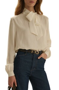 �t�F�C�o���b�g �h�[�^�[ ���f�B�[�X �g�b�v�X �V���c Favorite Daughter The Simone Tie Neck Top IVORY �A�C�{���[