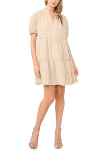 �Z�Z ���f�B�[�X �g�b�v�X �����s�[�X �v�����g CeCe Geometric Print Babydoll Dress BIRCH