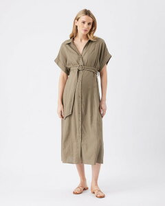 ���C�v�}�^�j�e�B ���f�B�[�X �g�b�v�X �����s�[�X �V���c ���l�� Ripe Maternity Amy Linenursing Shirt Dress (Maternity) Olive �I���[�u