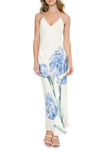 �A�h���C�� ���G ���f�B�[�X �g�b�v�X �����s�[�X �t�����[�� �v�����g �t�����[ Adelyn Rae Corinne Floral Print Slipdress OFF WHITE �I�t�z���C�g