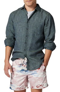 ���b�h�A���h�O�� �����Y �g�b�v�X �V���c ���l�� Rodd & Gunn Coromandel Button-Up Linen Shirt Ash �A�b�V��