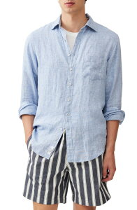 ���b�h�A���h�O�� �����Y �g�b�v�X �V���c ���l�� Rodd & Gunn Coromandel Button-Up Linen Shirt Denim �f�j��
