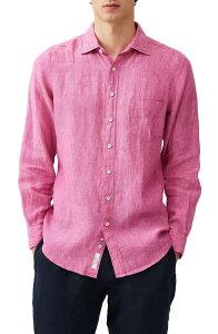 ���b�h�A���h�O�� �����Y �g�b�v�X �V���c ���l�� Rodd & Gunn Coromandel Button-Up Linen Shirt Flamingo