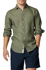 ���b�h�A���h�O�� �����Y �g�b�v�X �V���c ���l�� Rodd & Gunn Coromandel Button-Up Linen Shirt Kelp