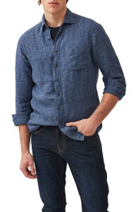 ���b�h�A���h�O�� �����Y �g�b�v�X �V���c ���l�� Rodd & Gunn Coromandel Button-Up Linen Shirt Marine