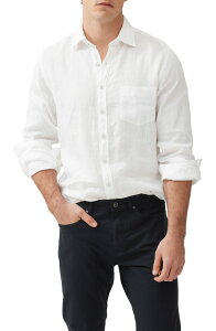 ���b�h�A���h�O�� �����Y �g�b�v�X �V���c ���l�� Rodd & Gunn Coromandel Button-Up Linen Shirt Snow