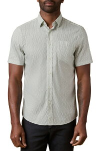 �t�@���e�B �����Y �g�b�v�X �V���c Faherty Movement Short Sleeve Button-Up Shirt Sage Scallop Shell �Z�[�W