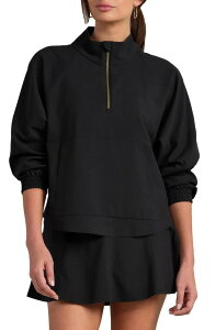 ���[�k ���f�B�[�X �A�E�^�[ �W���P�b�g�E�u���]�� Rhone Mirage Water-Repellent Half-Zip Jacket Pure Black �u���b�N
