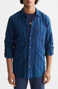 �X�R�b�`�A���h�\�[�_ �����Y �g�b�v�X �V���c Scotch & Soda Textured Indigo Button-Up Shirt Washed Indigo �C���f�B�S
