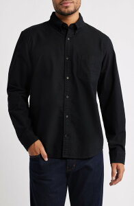 �G�[�W�[ �����Y �g�b�v�X �V���c �_�E�� AG Dean Classic Fit Button-Down Shirtrue Black �u���b�N