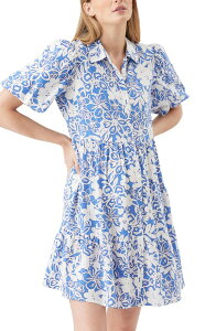 ���C�v�}�^�j�e�B ���f�B�[�X �g�b�v�X �����s�[�X ���l�� Ripe Maternity Nahla Linen Dress (Maternity) Royal / White �z���C�g