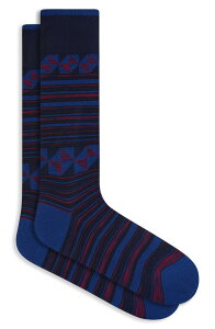�u�K�b�` �����Y �A���_�[�E�F�A �C�� �R�b�g�� Bugatchi Stripe Geo Pattern Cotton Blendressocks NAVY �l�C�r�[