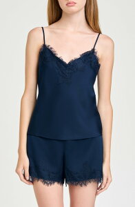 ���C�t ���f�B�[�X �g�b�v�X �V���c ���[�X WAYF Kira Lace-Trim Cami NAVY �l�C�r�[