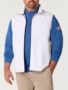 ���@�C�����[�h���@�C���Y �����Y �A�E�^�[ �x�X�g�[�� vineyard vines Big & Tall Mariner Soft Shell Performance Vest (Big Tall) WHITE CAP �z���C�g
