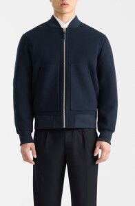�}�b�J�[�W�� �����Y �A�E�^�[ �W���P�b�g�E�u���]�� �E�[�� Mackagemilio Wool Bomber Jacket MARINE BLUE �u���[