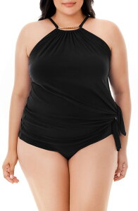 �}�W�b�N�X�[�c ���f�B�[�X �g�b�v�X �����s�[�X �v���X�T�C�Y �X�J�[�g Magicsuit Parker Skirted Underwire One-Piece Swimsuit (Plus) BLACK �u���b�N