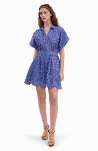 ���x�b�J�e�C���[ ���f�B�[�X �g�b�v�X �����s�[�X �~�j Rebecca Taylor Brielle Poplin Eyelet Mini Dress Lavender Bloom ���x���_�[