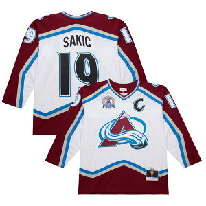 �~�b�`�F��&�l�X �����Y �g�b�v�X �V���c �W���[�W�[ Mitchell & Ness Men's Joe Sakic White Colorado Avalanche 2000-01 Power Play Jersey White �z���C�g