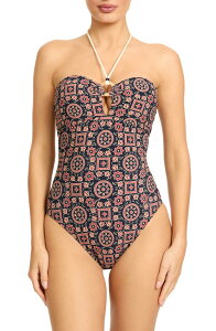 ���r���s�b�R�[�l ���f�B�[�X �g�b�v�X �����s�[�X Robin Piccone Maggy Bandeau One-Piece Swimsuit BLUE MULTI �u���[
