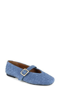 �W�F���g���\�E���Y ���f�B�[�X �V���[�Y �p���v�X Gentle Souls Winif red Woven Mary Jane Flat (Women) CHAMBRAY SUEDE