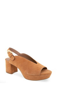 �G�A���\�[���Y ���f�B�[�X �V���[�Y �T���_�� �v���b�g�t�H�[�� Aerosoles Cornelia Slingback Platform Sandal Tan Suede �^��