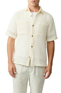 ���b�h�A���h�O�� �����Y �g�b�v�X �V���c ���b�V�� �R�b�g�� Rodd & Gunn Enstone Lane Short Sleeve Cotton Mesh Button-Up Shirt Barley