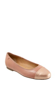 �g���b�^�[�Y ���f�B�[�X �V���[�Y �p���v�X �L���b�v Trotters Clara Cap Toe Flat Pale Pink/ Champagne �s���N