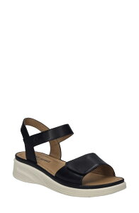 �W���Z�t�Z�C�x�� ���f�B�[�X �V���[�Y �T���_�� �v���b�g�t�H�[�� �A���N�� Josef Seibel Severankle Straplatform Wedge Sandal Black �u���b�N