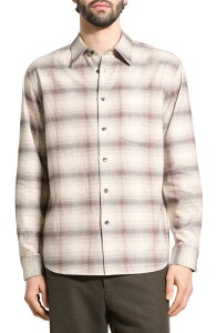 �Z�I���[ �����Y �A�E�^�[ �W���P�b�g�E�u���]�� �V���c �R�b�g�� Theory Weekend Gradient Check Brushed Cotton Button-Up Overshirt Alabaster Multi - Uoy �}���`�J���[