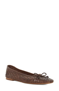 �f���[�������h�� ���f�B�[�X �V���[�Y �p���v�X ���U�[ Dune London Heat Leather Ballet Flat Brown �u���E��