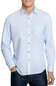 �_�u�����[�A�[���P�[ �����Y �g�b�v�X �V���c �X�����t�B�b�g W.R.K Slim Fit Micro Geo Dot Reworked Button-Up Shirt White/ Blue �z���C�g