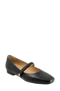 �g���b�^�[�Y ���f�B�[�X �V���[�Y �p���v�X Trotters Hazel Mary Jane Flat - Multiple Widths Available (Women) BLACK �u���b�N
