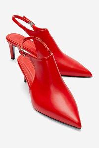 �v�����[�O�V���[�Y ���f�B�[�X �p���v�X Prologue Shoes Vosalie Slingback Stiletto Pump Red ���b�h