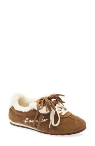 �t�@�[�� ���f�B�[�X �V���[�Y �X�j�[�J�[ FARM Rio Faux Fur Lined Sneakerina Sneaker (Women) SAND �T���h