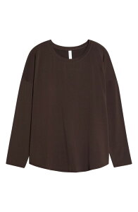 �[�� ���f�B�[�X �g�b�v�X �V���c �v���X�T�C�Y Zella Breathe Long Sleeve Performance T-Shirt (Plus) BROWN MOLE �u���E��