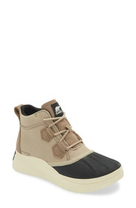 �\���� ���f�B�[�X �V���[�Y �u�[�c�E���C���u�[�c SOREL Out N About IV Classic Waterproof Duck Boot Omega Taupe/ Black �u���b�N