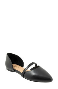 �g���b�^�[�Y ���f�B�[�X �V���[�Y �p���v�X Trotters Emory d'Orsay Pointed Toe Flat Black �u���b�N