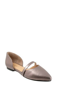 �g���b�^�[�Y ���f�B�[�X �V���[�Y �p���v�X Trotters Emory d'Orsay Pointed Toe Flat Pewter �s���[�^�[