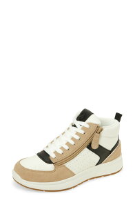 �r���[�t�b�g�E�F�A ���f�B�[�X �V���[�Y �X�j�[�J�[ BILLY Footwear Comfort Double Zip High Top Sneaker White/ Black �z���C�g