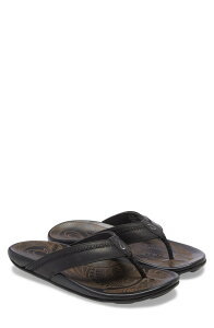 �I���J�C �����Y �V���[�Y �T���_�� OluKai Hiapo Flip Flop Lava Rock Leather