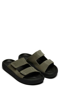���F�W�� �����Y �V���[�Y �T���_�� �X�G�[�h Veja Etna Suede Slide Sandal Kaki Black �u���b�N