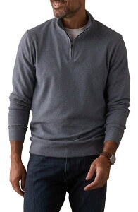 �m�[�}���u�����h �����Y �A�E�^�[ �j�b�g�E�Z�[�^�[ �n�[�t�W�b�v The Normal Brand Puremeso Weekend Quarter Zip Top (Big Regular) BLUESTONE