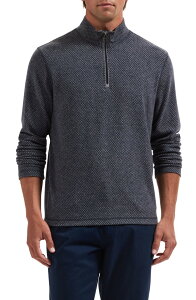 �u�K�b�` �����Y �A�E�^�[ �p�[�J�[�E�X�E�F�b�g �n�[�t�W�b�v �Z�[�^�[ Bugatchi Quarter Zipullover Sweater NAVY �l�C�r�[