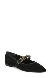 ���F���j�J �x�A�[�h ���f�B�[�X �V���[�Y �p���v�X Veronica Beard Selene Cabochon Pointed Toe Mary Jane Flat (Nordstrom Exclusive) (Women) BLACK SUEDE �u���b�N