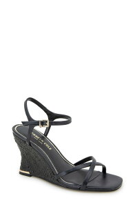 �P�l�X�R�[�� ���f�B�[�X �V���[�Y �q�[�� �T���_�� Kenneth Cole Freya Wedge Sandal Black �u���b�N